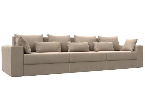 Диван прямой Хит Диванов Майами велюр, еврокнижка, бежевый