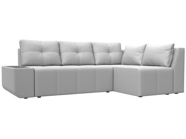 Диван угловой Хит Диванов Амадэус правый экокожа, пума, белый