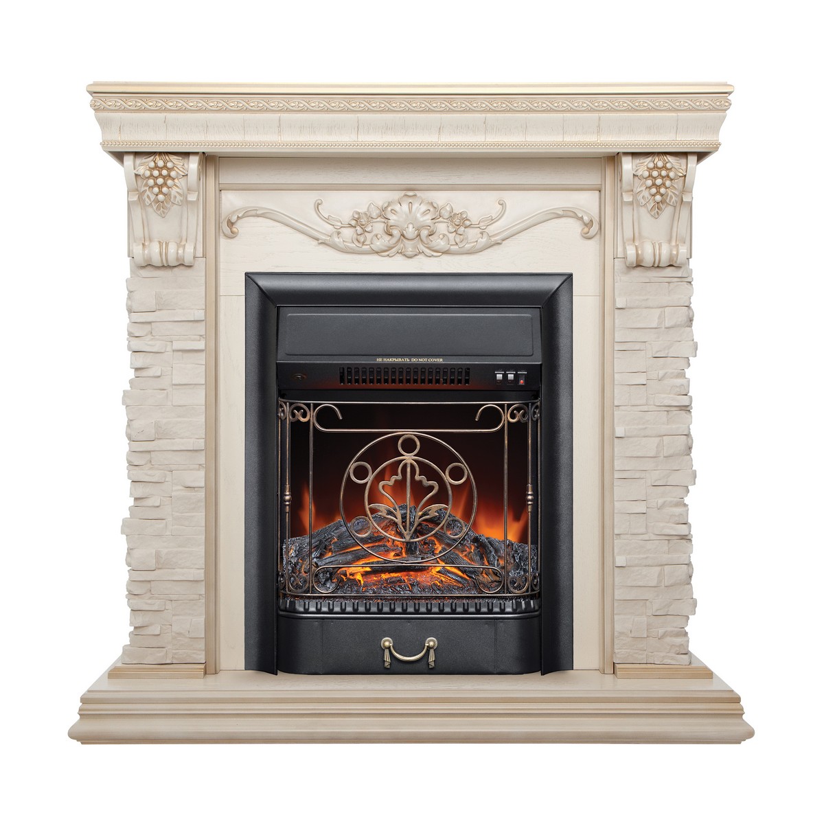 Каминокомплект Realflame PATRICIA STD WT 304303 с очагом Majestic LUX BL