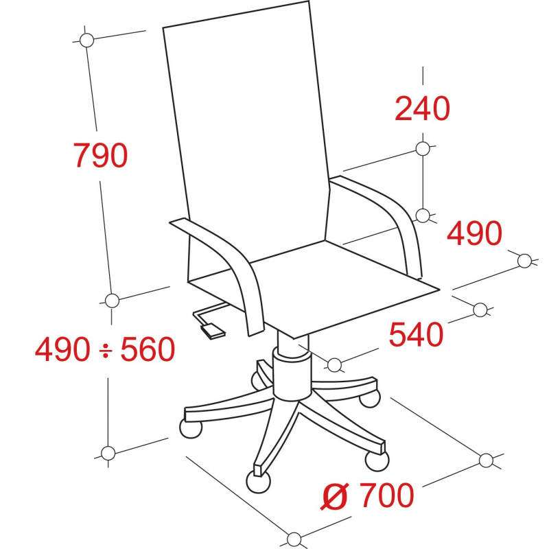 Кресло BN_Dp_Руководителя EChair-516 RT рецикл.кожа черная