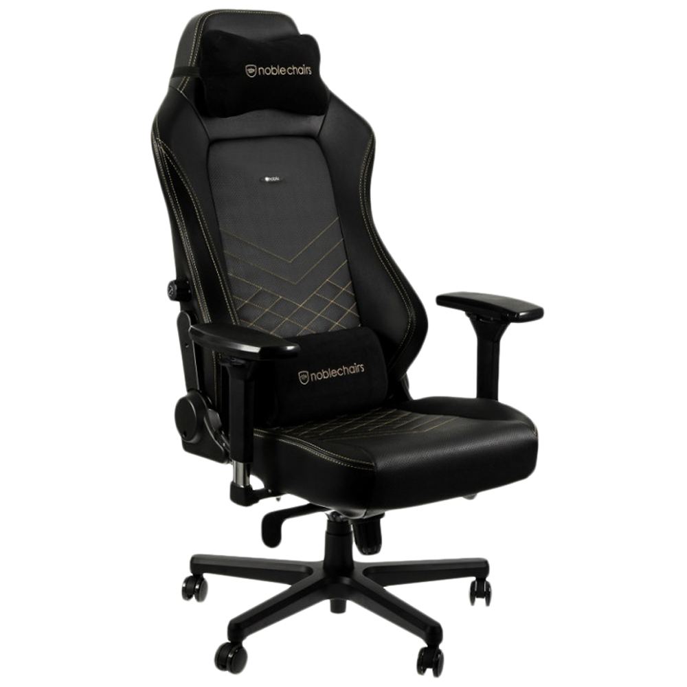 Кресло для геймера Noblechairs HERO черно-золотое