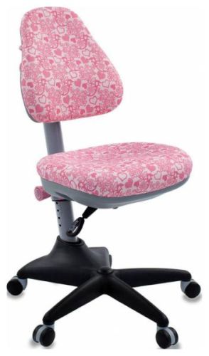 Кресло компьютерное Бюрократ KD-2/PK/HEARTS-PK розовый сердца Hearts-Pk