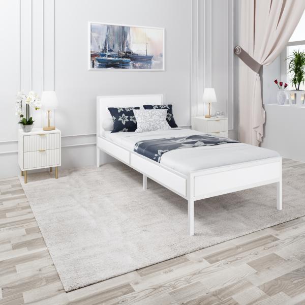 Кровать Solarius Лофт KOMP90loft-bel-white-full белый 90х2
