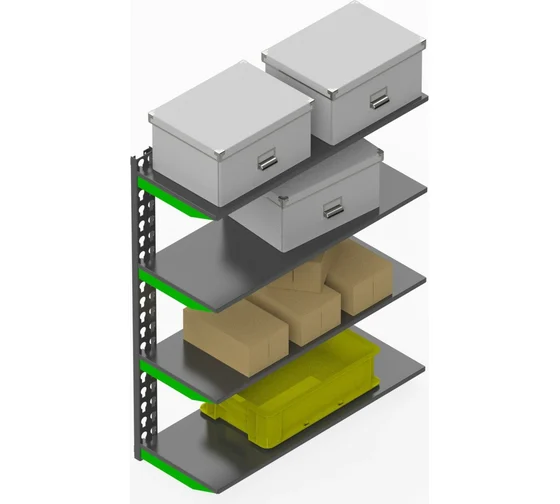 Металлическая система хранения Metalex SMFIV1008030 80x30x100 серо-зеленый
