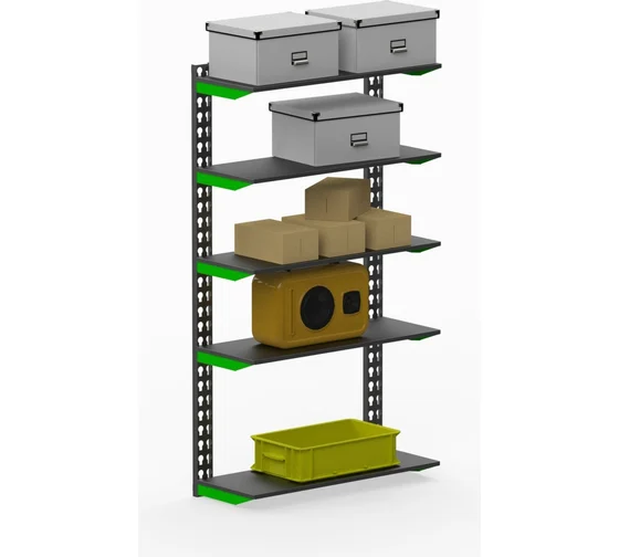 Металлическая система хранения Metalex SMFV1508030 80x30x150 серо-зеленый