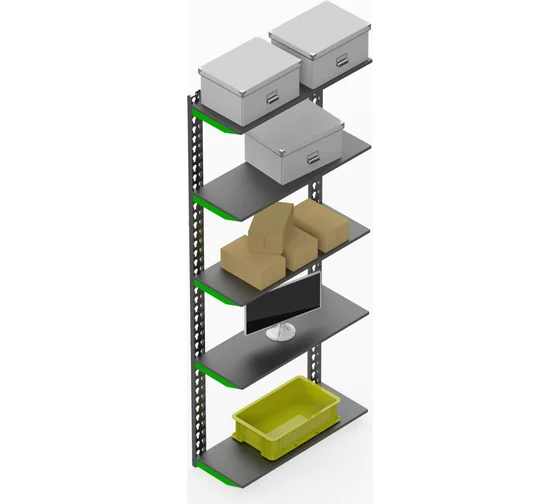Металлическая система хранения Metalex SMFV2008030 80x30x200 серо-зеленый