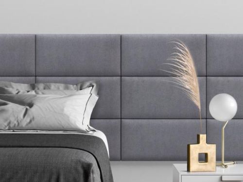 Мягкое изголовье кровати Alcantara Gray 30х60 см 1 шт.