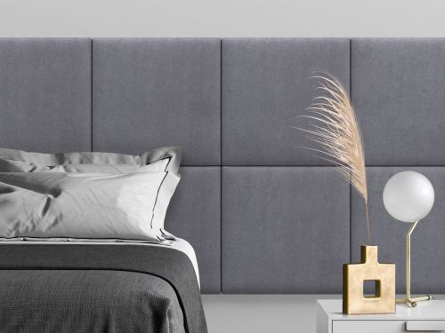Мягкое изголовье кровати Alcantara Gray 50х50 см 1 шт.