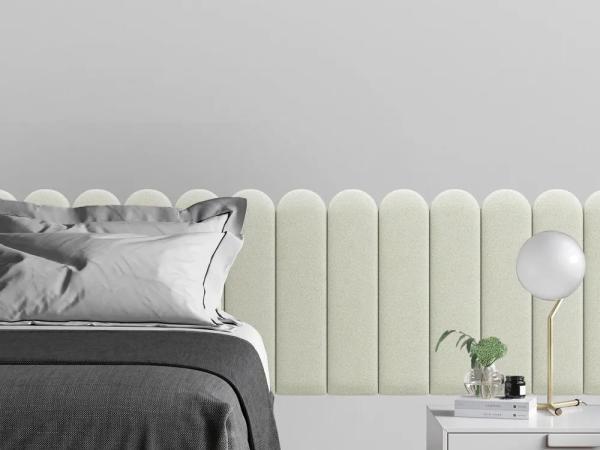 Мягкое изголовье кровати Velour Vanilla 15х60R см 2 шт.