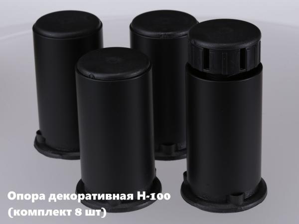 Опора мебельная BRANTE Н-100 ДК 12 декоративная, черный, комплект 8 шт