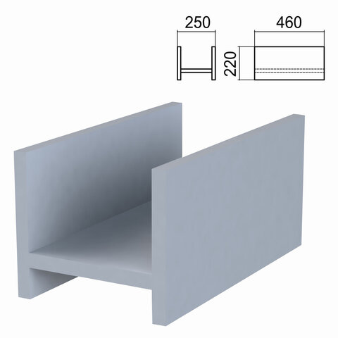 Подставка под системный блок Арго, 250х460х220 мм, серый