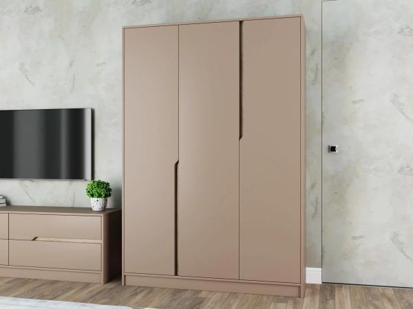 Шкаф распашной Бонди-3 Велюр для одежды трёхдверный 170x240x60 Мегамебель