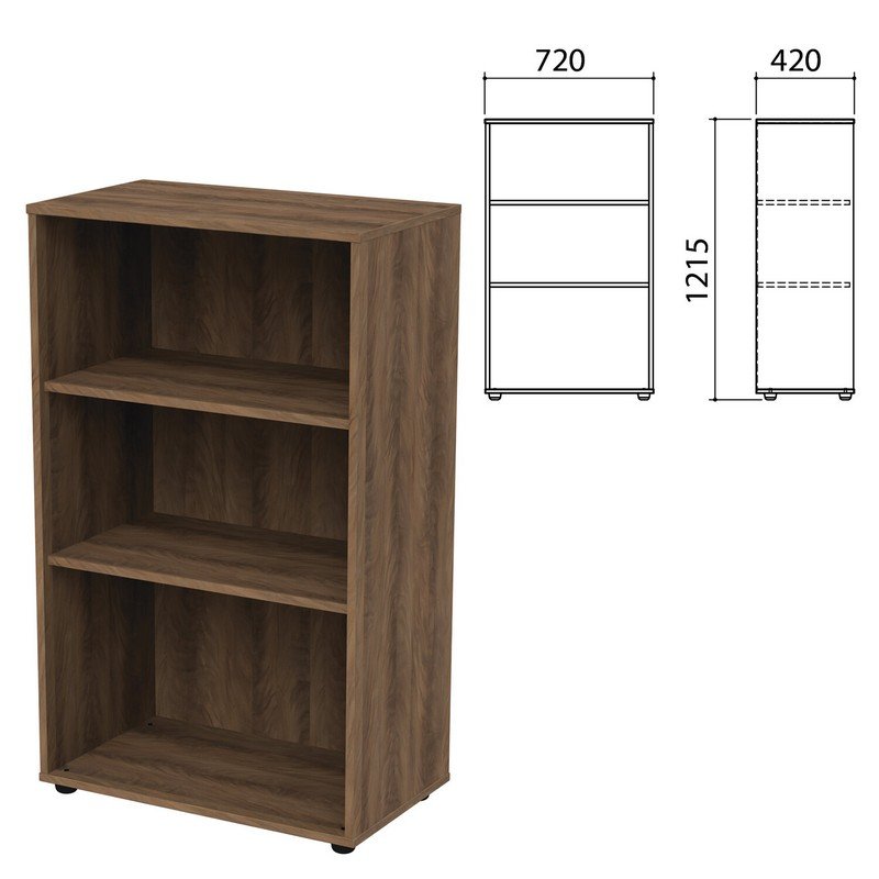 Шкаф (стеллаж) Приоритет , 720х420х1215 мм, 2 полки, лагос, К-933, К-933 лагос