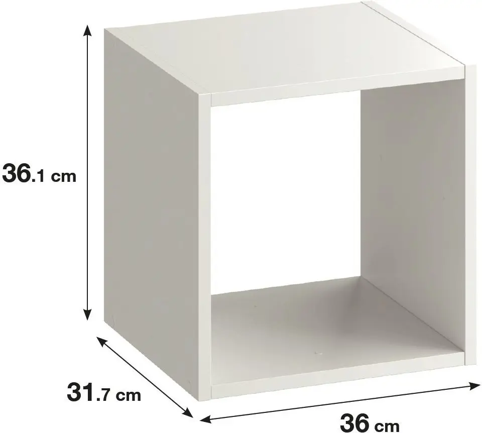 Стеллаж Spaceo KUB 1 секция 36x36x31.7 см ЛДСП цвет белый