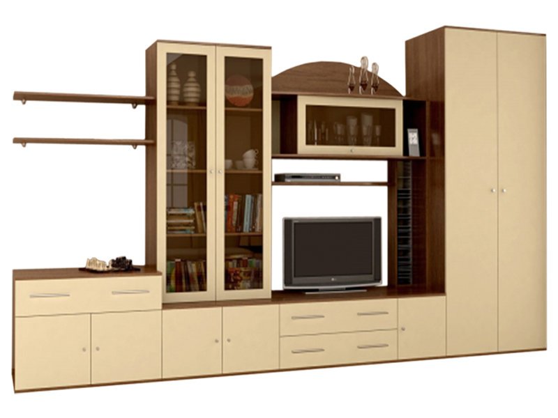 Стенка Валентина-14 ШxГxВ 3900*560/400*2200 Мегамебель